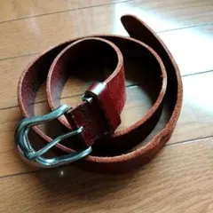 ベルト メンズ 牛革 ワインレッド