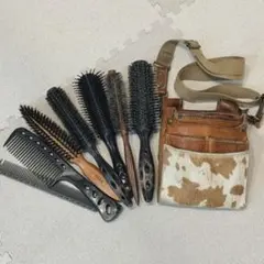 シザーケース・ヘアブラシセット　美容学生　美容師　プロ用のサムネイル
