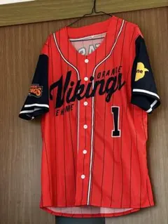愛媛オレンジバイキングス　ベースボールシャツ　1 林 瑛司