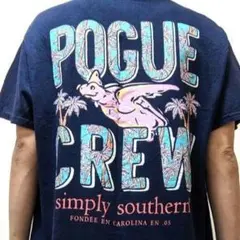 シンプリーサウザーン ポーグクルー Tシャツ ネイビー 紺色 オールド古着