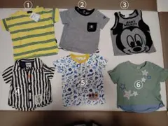 半袖Ｔシャツ、ノースリーブシャツ　５点セット　80サイズ