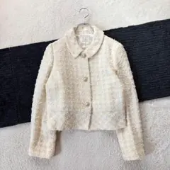 【新品未使用】carla tweed jacket/カーラ ツイードジャケット CARLA Tweed jacket / Black