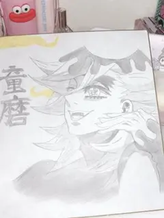 童磨色紙イラスト