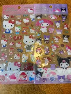 ハローキティ マイメロディ シール 2シートセット