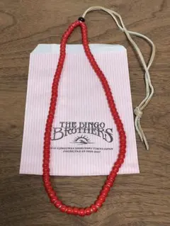 【新品】THE BINGO BROTHERS 一連赤ビーズ　ホワイトハーツ 新品】THE BINGO BROTHERS 一連赤ビーズ ホワイトハーツ