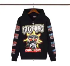 確実正規品 glogang 初期 黒 ジップパーカー cheef keef 大人気♡関税送料込み【GLOGANG】フルジップパーカー (Glo Gang