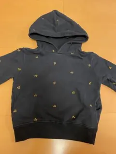 Bonpoint さくらんぼ刺繍ネイビー フード付きパーカー 6A 110センチ