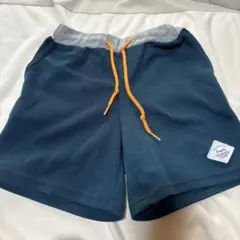 キッズ ハーフパンツ ネイビー オレンジ紐
