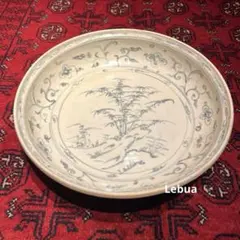 初期伊万里～淡青磁草花文様尺越大皿 - メルカリ
