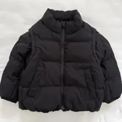 ヒートパデッド2WAYブルゾン　ブラック　100