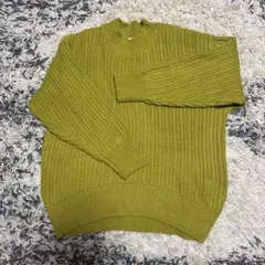 ikka オリーブグリーン 長袖ニット