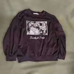 【ゴブラン織り】 猫柄 スウェット ネコ ねこ 刺繍 レディース トレーナー M