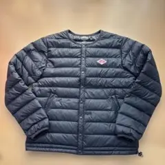 美品！DANTON！ノーカラーインナーダウン　34