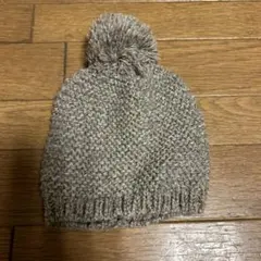 1+ in the family ポンポン付きニット帽 サイズ2 グレー系