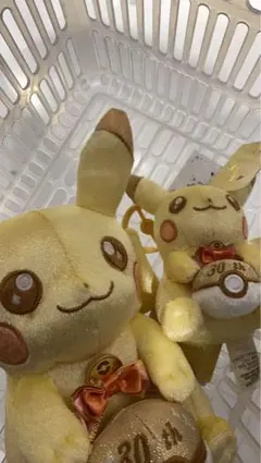 【本日中発送】30周年記念 ピカチュウ マスコット&ぬいぐるみ セット