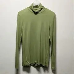 ちやまりこ様ご専用ユニクロ ヒートテックウルトラライトタートルネックT グリーン