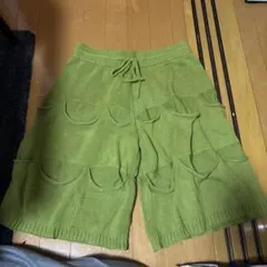 ISA BOULDER ハンドメイド グリーンショートパンツ