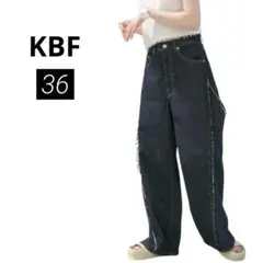 美品　KBF ケービーエフ　カットオフワイドデニム　36/Mのサムネイル