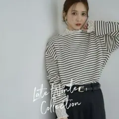 【新品タグ付き】mysa closet ボーダー長袖カットソー