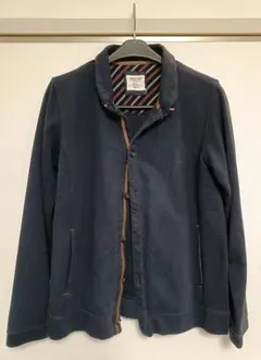 ネイビー ボタン付き カジュアルジャケット