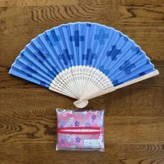 扇子とちりめん友禅ティッシュケース