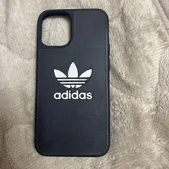 adidas iPhoneケース 黒　iPhone12 mini用
