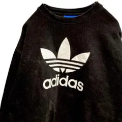 BTBB ロゴ スウェット 古着 黒 アディダス オリジナル スポーツ ブランド