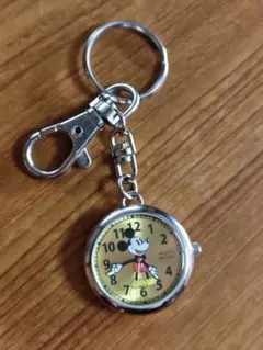 Disney ミッキーマウス 時計 キーホルダー