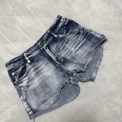 Vintage Style ダークブルー ショートパンツ ストレッチあり