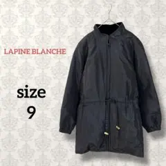 ラピーヌブランシュ【9】ハイネックコート ドロスト ブラック ジャケット 無地