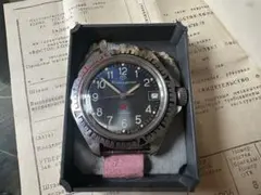 W&CM vostok 初期型　黒 タフネスさを両立】ボストークヨーロッパ初のスケルトンウオッチ