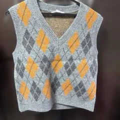 ZARA ニットベスト アーガイル