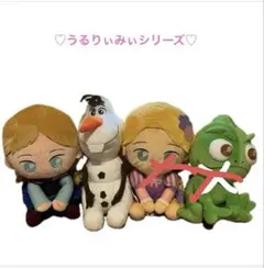 アナ雪 オラフ ラプンツェル パスカル　ディズニープリンセス　ぬいぐるみセット