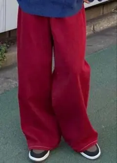 美品 PAGEBOY ステッチタックワイドパンツ M