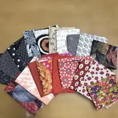 [赤と黒】ハギレ20枚セット　9/30まで