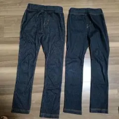 デニム　ストレッチパンツ120 2枚セット