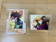 鬼滅の刃 繋ぐ ステッカー チェキ風ブロマイド 冨岡義勇 竈門炭治郎
