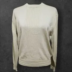 LANVIN GOLF ベージュ セーター 毛100% やわらか ゆったり L