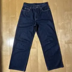 UNIQLO JEANS デニムパンツ 濃紺 ウエスト63.5cm