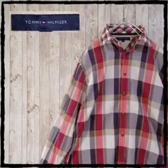 美品 トミーヒルフィガー TOMMYHILFIGER チェック柄 シャツ M