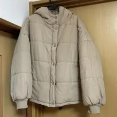 レイカズンファボリ☆フード付きベージュ中綿ショートジャケット