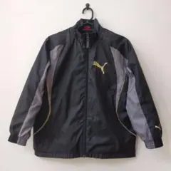 PUMA ナイロンジャケット 黒/グレー