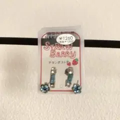 ブルー／ホワイトジルコニアピアスセット