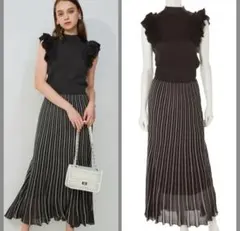 【新品】Mercury duo シアーニットセットアップ　チャコールグレー