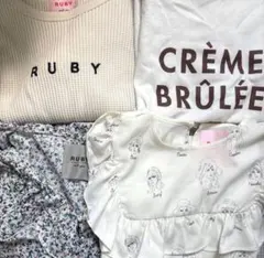 ruby and you トップスまとめ売 花柄ブラウス ワッフルカットソーのサムネイル