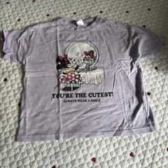 ミニーマウス Tシャツ 薄紫色