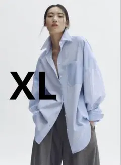 STELLA McCARTNEY H&M オーバーサイズストライプシャツ XLのサムネイル