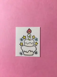 消しゴムはんこ　ケーキ