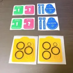 カメラレンズ保護フィルム 2枚セット　ブラックiPhone 14 Pro