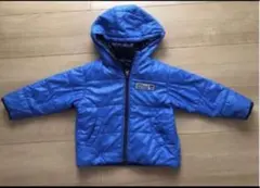 DOUBLE B フード付き　中綿コート 青黒リバーシブル　アウター　90